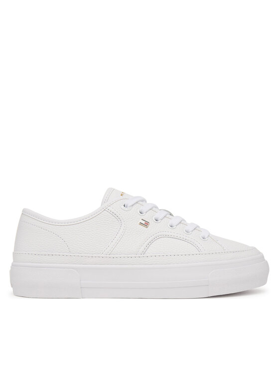 Tommy Hilfiger Superge Tommy Hilfiger Platform Vulc Piping Ltr FW0FW09393 Bela