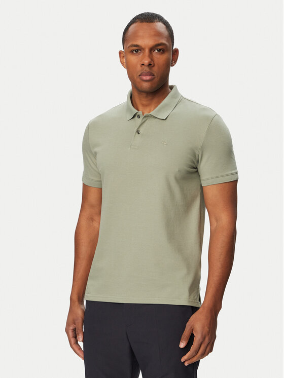 Calvin Klein Calvin Klein Polo LV04LC254G Caqui Slim Fit