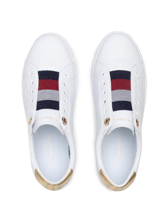 Tommy Hilfiger Superge Tommy Hilfiger Th Elastic Slip On Sneaker FW0FW05546 Bela