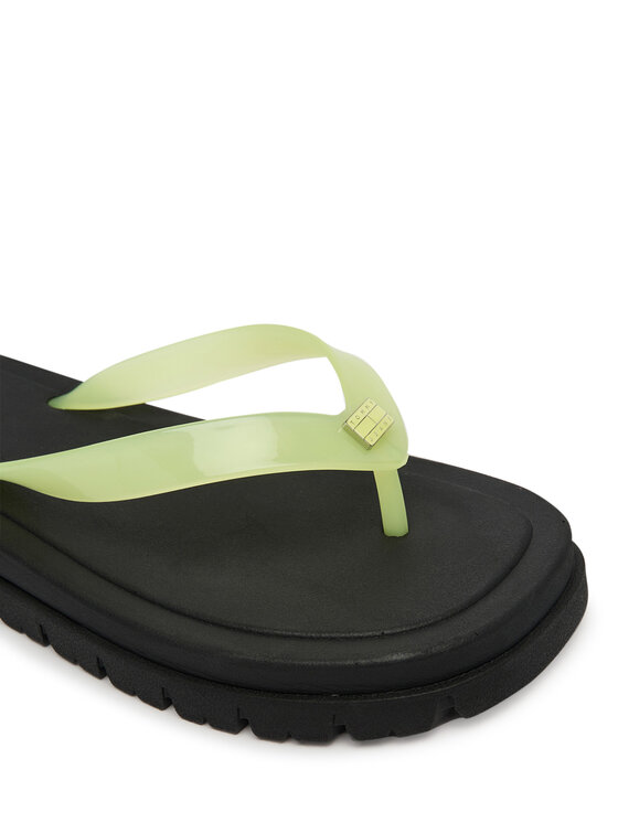 Tommy Jeans Japonki Tommy Jeans Tjw Cleated Jelly Summer Sandal EN0EN02954 Zielony