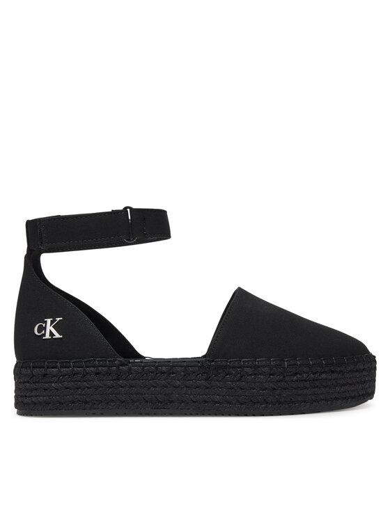 Calvin Klein Jeans Εσπαντρίγιες Calvin Klein Jeans Flatform Espadrille Sling Mg YW0YW01735 Μαύρο
