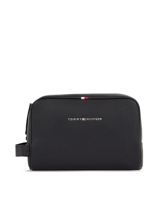 Tommy Hilfiger Τσαντάκι καλλυντικών Tommy Hilfiger Essential PU AM0AM09508 Μαύρο