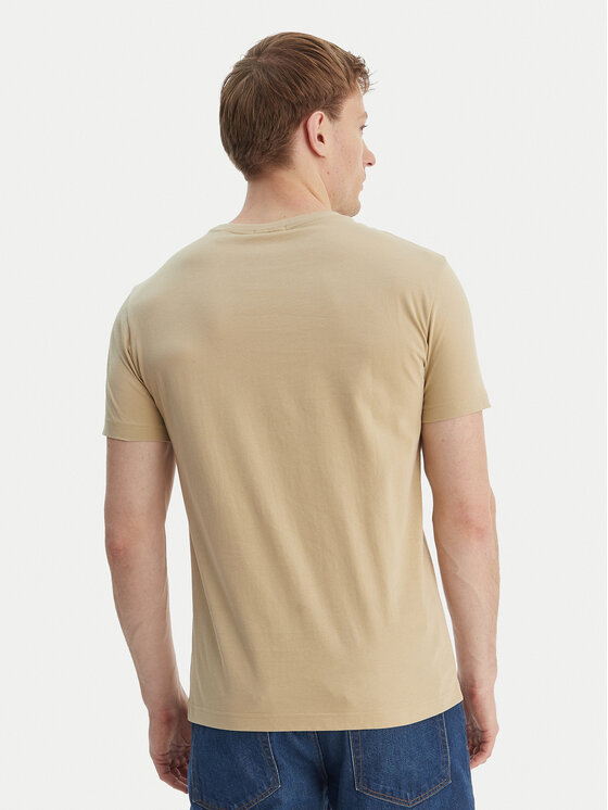 Gant Gant Majica Shield 2003185 Bež Slim Fit