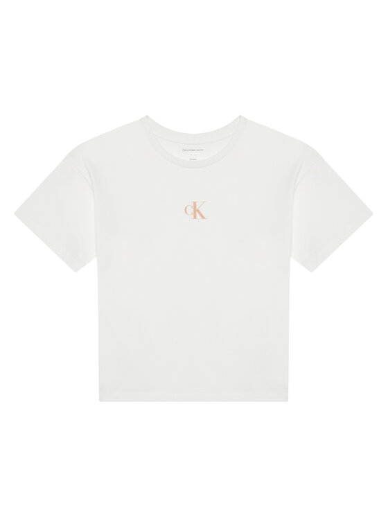 Calvin Klein Jeans Calvin Klein Jeans Majica IG0IG02136 Bela Boxy Fit