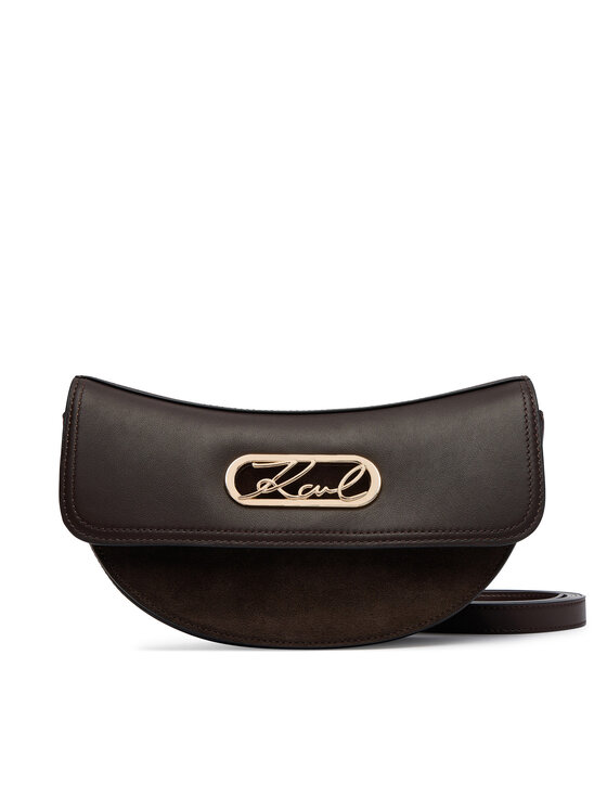 KARL LAGERFELD Torbica KARL LAGERFELD B4W30337 Tamno smeđa