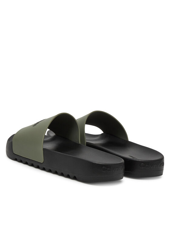 Calvin Klein Ciabatte Calvin Klein Chunky Pool Slide Rub HM0HM01063 Verde