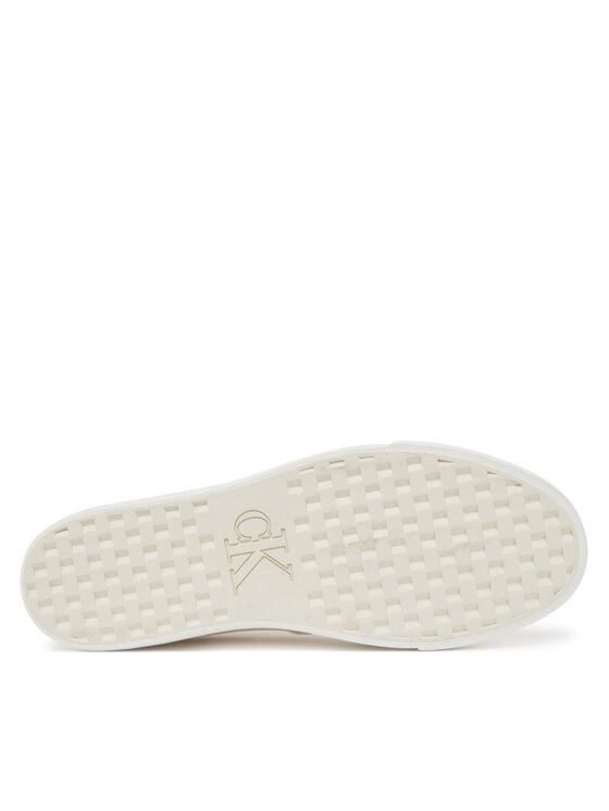 Calvin Klein Jeans Sneakersy Calvin Klein Jeans Vulc Flatform Low Cv Mix Mg YW0YW01770 Biela