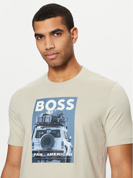 BOSS BOSS Футболка Te_Mextour 50535079 Бежевий Regular Fit