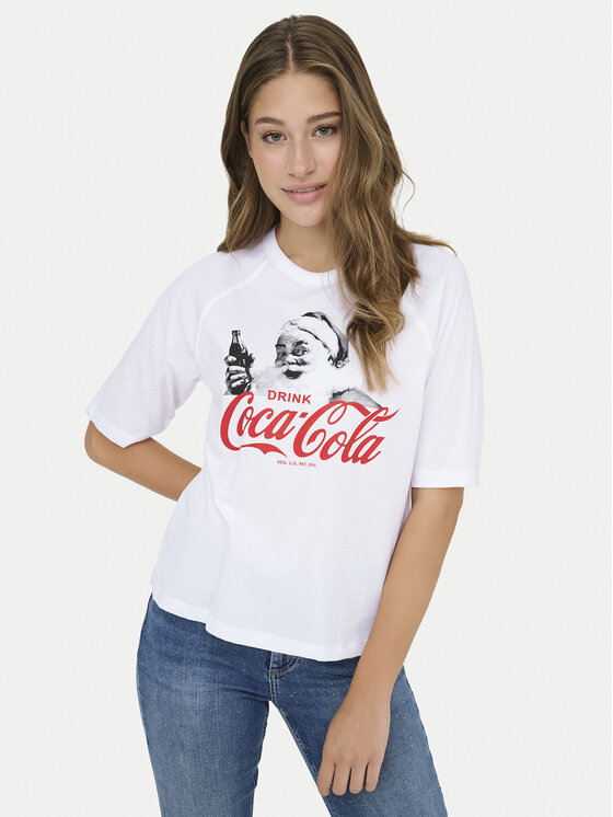 ONLY ONLY Camiseta Coca Cola 15355794 Blanco Regular Fit