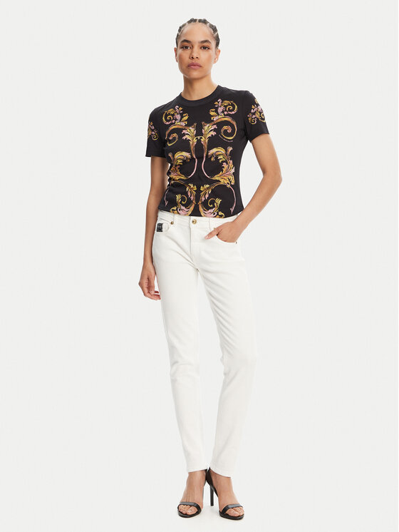 Versace Jeans Couture Versace Jeans Couture Футболка 78HAH6P8 Чорний Slim Fit