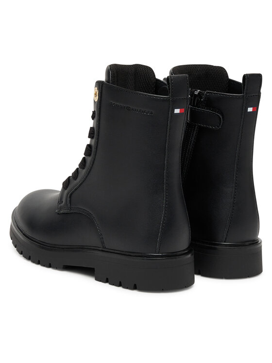 Tommy Hilfiger Botas Tommy Hilfiger Lace-Up Bootie T3A5-34012-1355 S Negro
