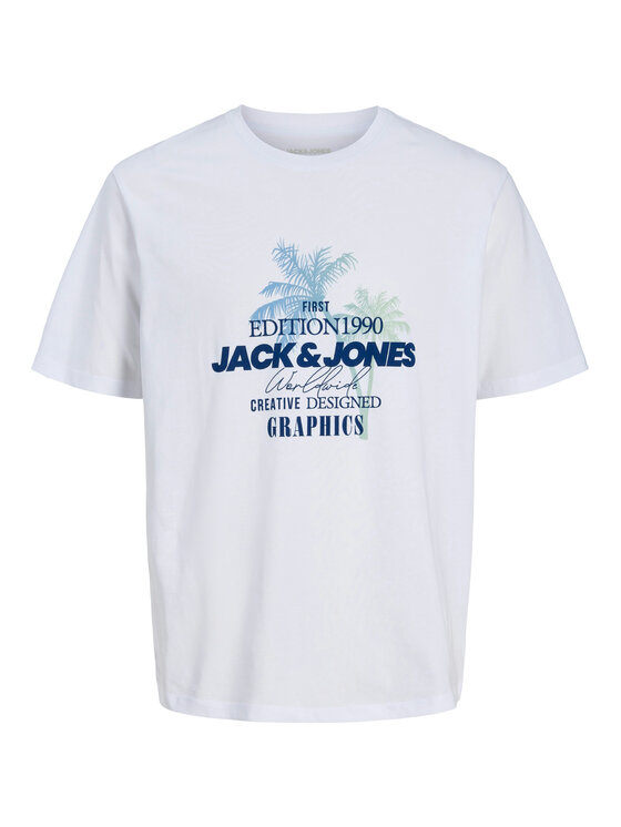 Jack & Jones Jack & Jones Camiseta Gradient Print 12288094 Blanco Regular Fit