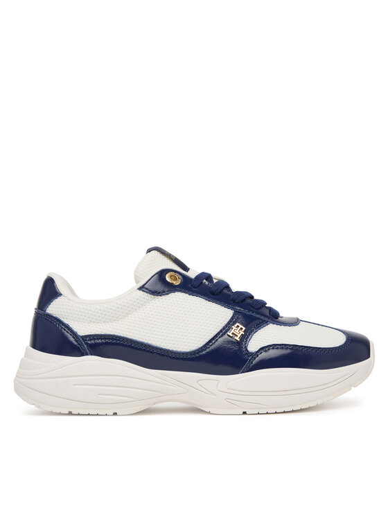 Tommy Hilfiger Snīkeri Tommy Hilfiger Modern Runner Shiny Leather FW0FW09413 Tumši zils