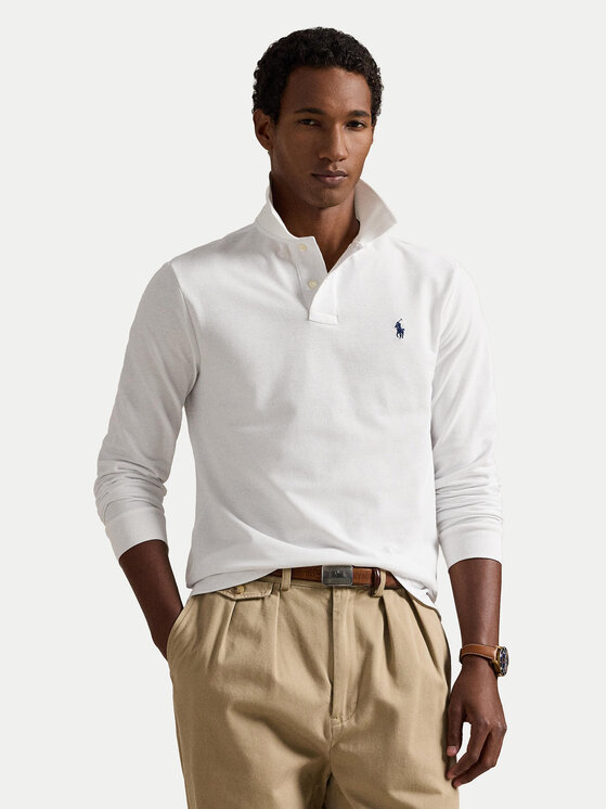 Polo Ralph Lauren Polo Ralph Lauren Поло 710680790001 Білий Custom Slim Fit