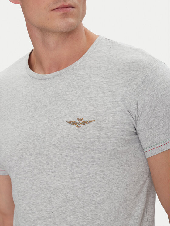 Aeronautica Militare Aeronautica Militare Camiseta AM1UTI003 Gris Regular Fit