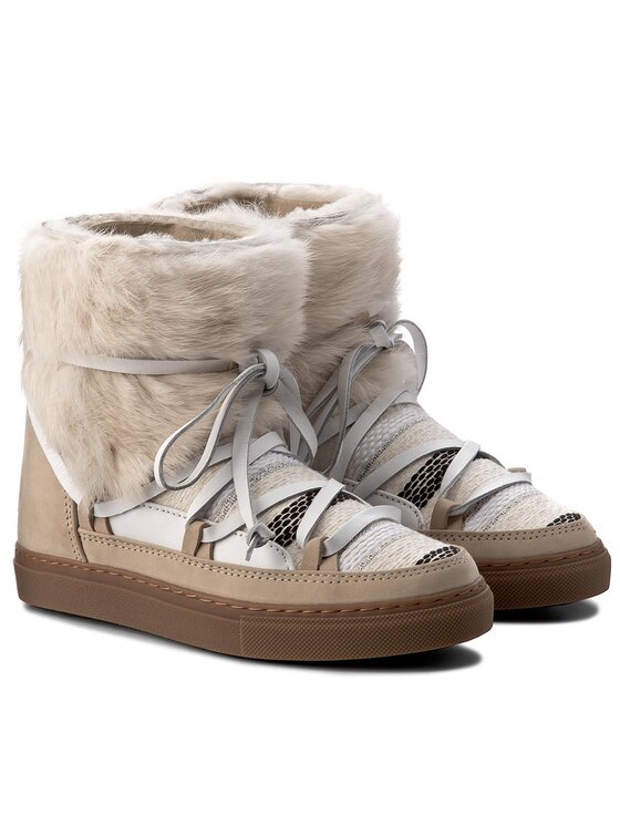 Inuikii Снігоходи Inuikii Sneaker Wedge Rabbit 30150 Бежевий