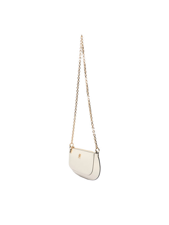 Tommy Hilfiger Borsetta Tommy Hilfiger Th Glam Mini Chain Crossover AW0AW18142 Écru