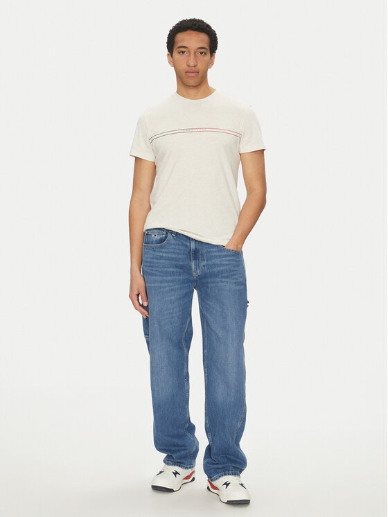 Tommy Jeans Tommy Jeans T-shirt Entry Graphic DM0DM20779 Bež Slim Fit