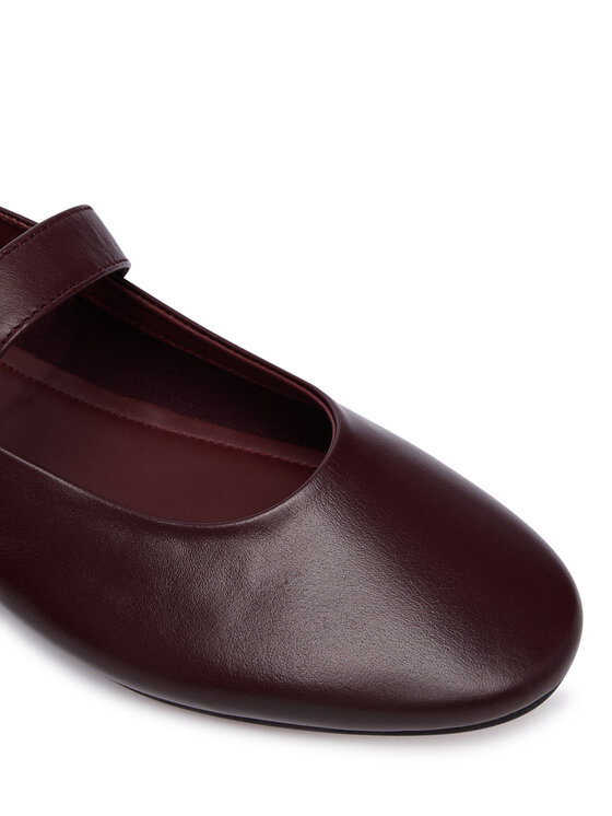 Tommy Hilfiger Balerinke Tommy Hilfiger Buckle Leather Ballerina FW0FW09684 Smeđa