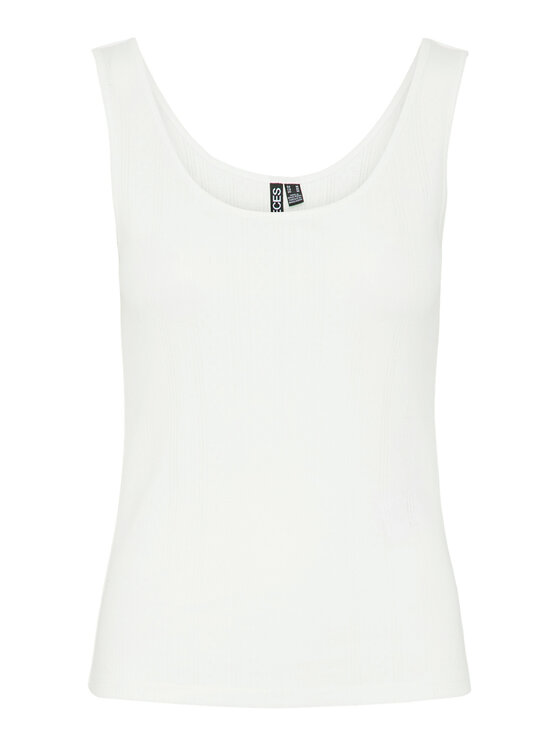 Pieces Pieces Top Fia 17155482 Blanco Slim Fit
