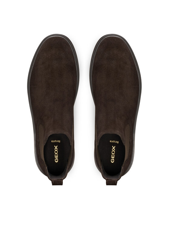 Geox Kotníková obuv s elastickým prvkem Geox U Massimiano U46H9B 00022 C6006 Hnědá