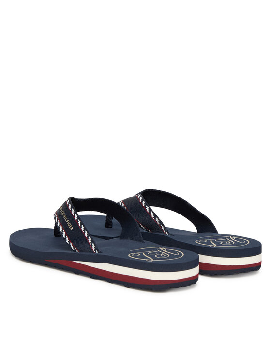 Tommy Hilfiger Джапанки Tommy Hilfiger Webbing Beach Sandal FW0FW09038 Тъмносин