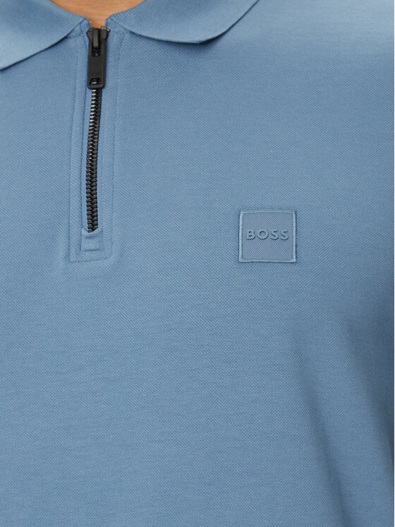 BOSS BOSS Поло Passerzip 50537507 Блакитний Slim Fit