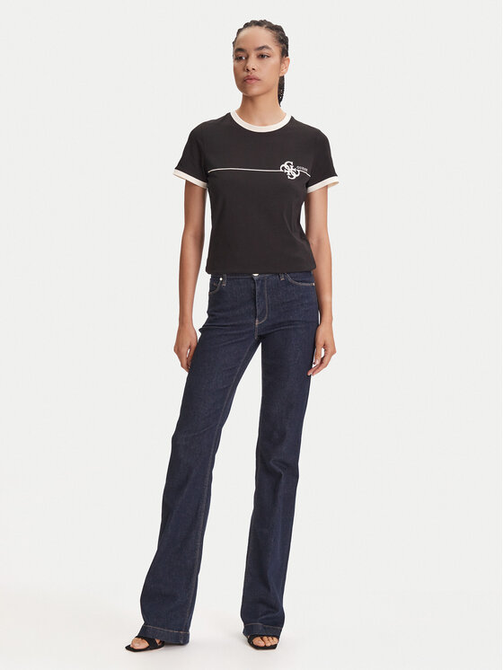 Guess Guess Футболка V5YI01 J1314 Чорний Regular Fit
