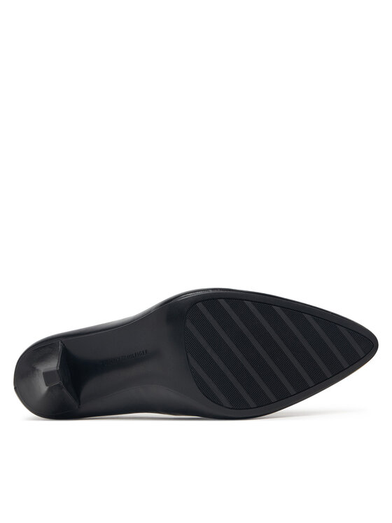 Tommy Hilfiger Aukštakulniai Tommy Hilfiger High Heel Court Leather Shoe FW0FW09527 Juoda