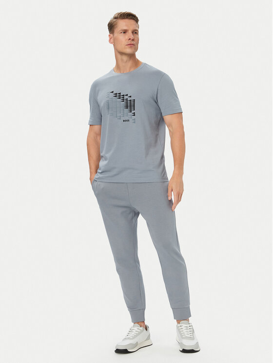 BOSS BOSS Camiseta Network Flag 50566853 Gris Regular Fit