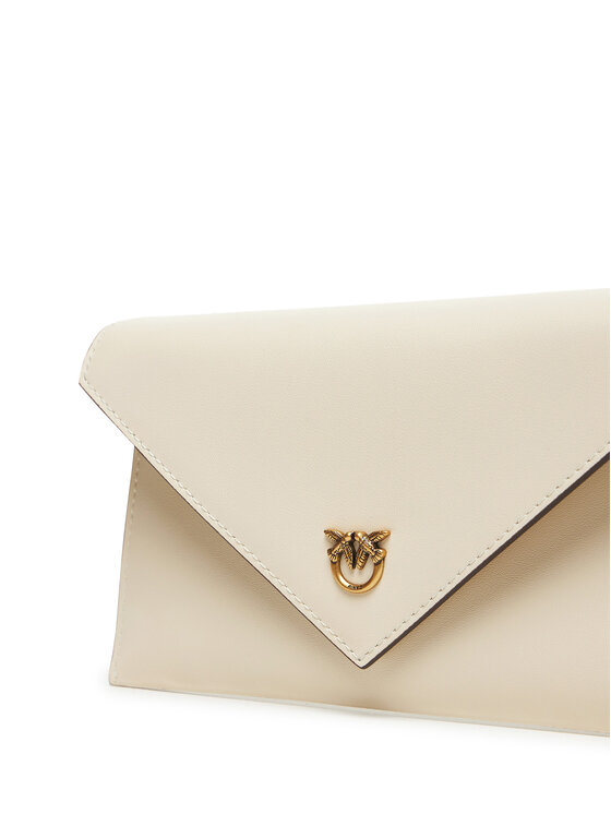 PINKO Torbica PINKO Flat Purse Mini AI 25-26 PCPL 105347 A0F1 Écru
