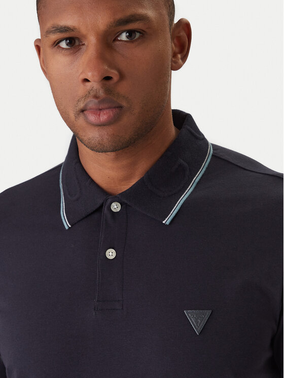 Guess Guess Polo M6RP66 J1314 Azul marino Regular Fit