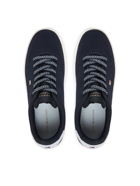 Tommy Hilfiger Sneakersy Tommy Hilfiger Knit Cupsole FW0FW09289 Tmavomodrá
