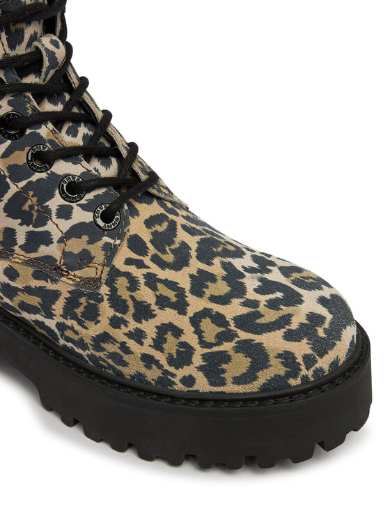 Tommy Jeans Trzewiki Tommy Jeans Tjw Platform Cheetah Boots EN0EN03140 Brązowy