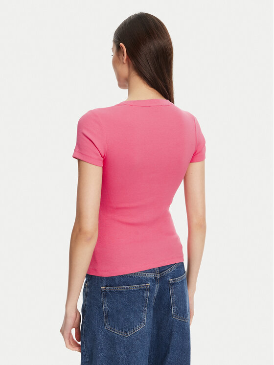 Guess Jeans Guess Jeans Футболка W5YP37 KA0H1 Рожевий Slim Fit