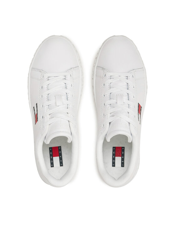 Tommy Jeans Sneakersy Tommy Jeans Tjw Logo Outsole Sneaker Ess EN0EN02703 Biały