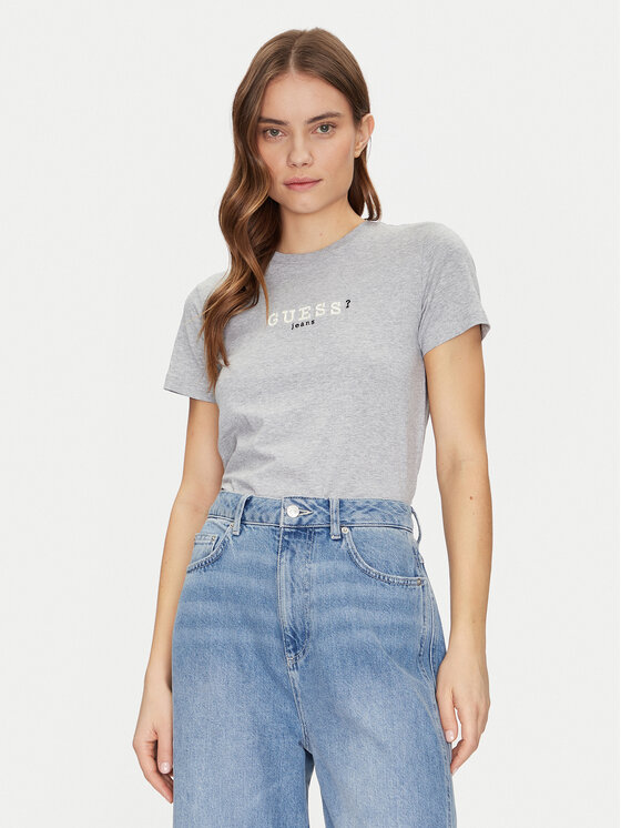 Guess Jeans Guess Jeans Футболка W5RI54 J1314 Сірий Regular Fit