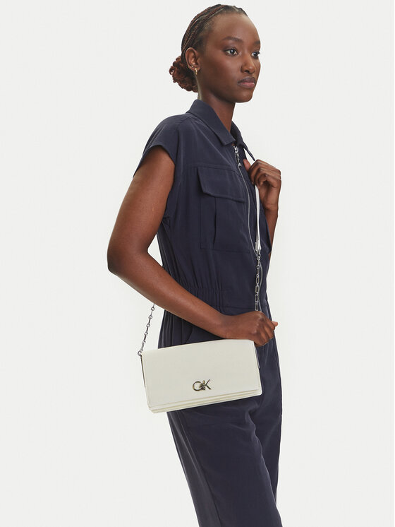 Calvin Klein Kabelka Calvin Klein Ck Mini Chain Bag_Tex K60K613180 Bílá
