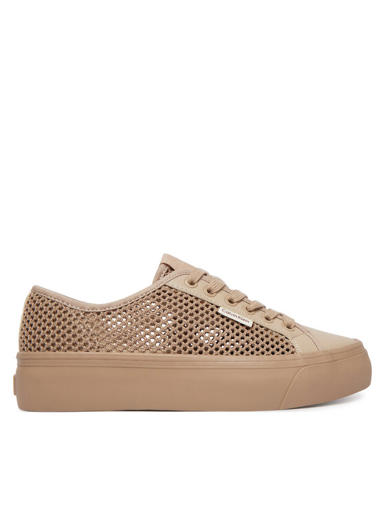 Calvin Klein Sneakers Calvin Klein Vulc Flatf Lace Up Lin Mesh HW0HW02971 Bej
