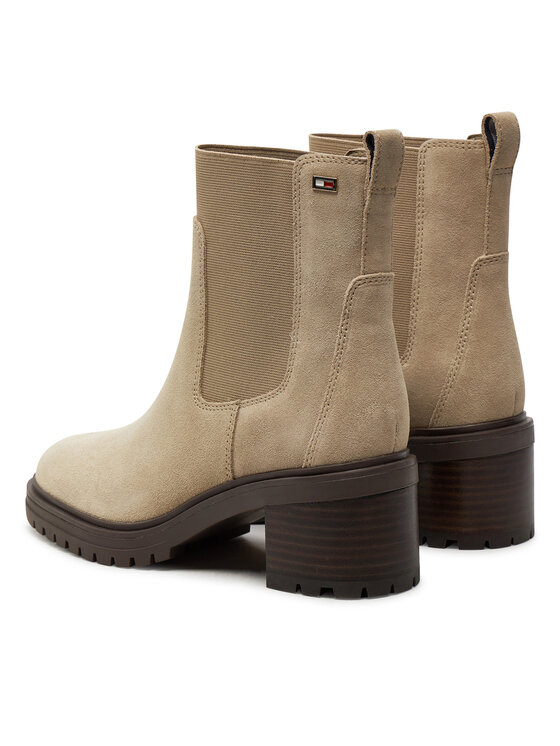 Tommy Hilfiger Členková obuv s elastickým prvkom Tommy Hilfiger FW0FW08429 Béžová