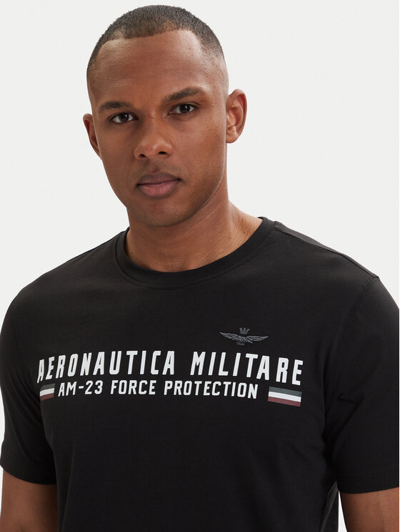 Aeronautica Militare Aeronautica Militare Camiseta 261TS1942UJ00538 Negro Regular Fit