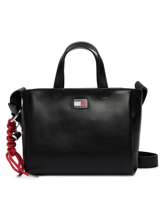 Tommy Jeans Rankinė Tommy Jeans Tjw City Charm Mini Tote AW0AW18580 Juoda