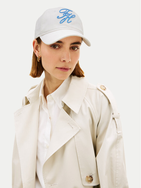 Tommy Hilfiger Šiltovka Tommy Hilfiger Logo Embroidery Baseball Cap AW0AW18338 Biela