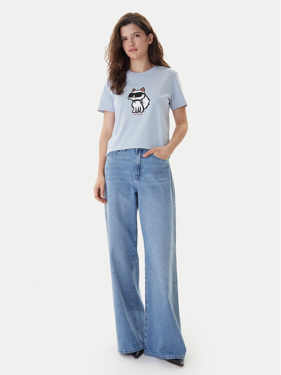 KARL LAGERFELD KARL LAGERFELD Camiseta A1W17128 Celeste Regular Fit