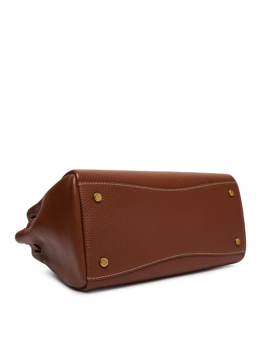 Tommy Hilfiger Geantă Tommy Hilfiger American Icon Mini Tote Leather AW0AW17926 Maro