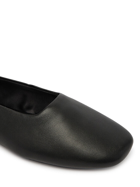 Calvin Klein Baleriny Calvin Klein Round Ballerina Lth HW0HW02943 Czarny