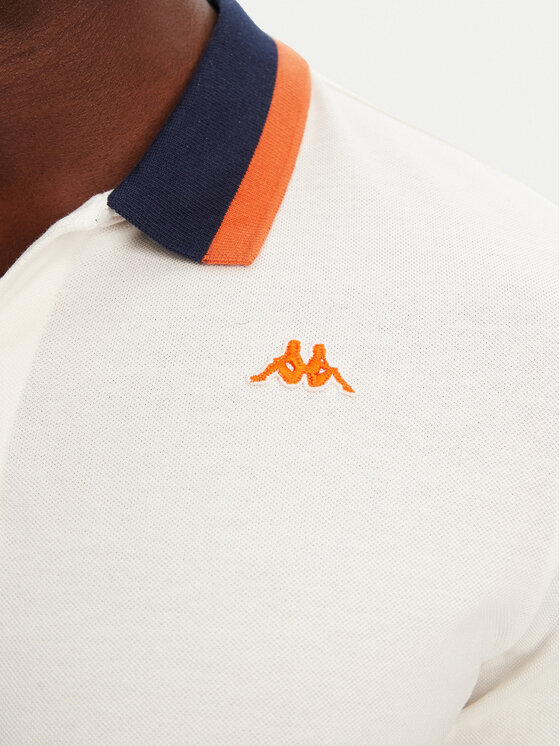 Robe di Kappa Robe di Kappa Polo Atsushi 611255W Écru Regular Fit