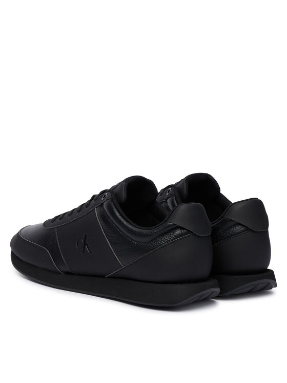 Calvin Klein Sneakersy Calvin Klein Retro Run Lace Band Tmb Lth Mix HM0HM02447 Czarny