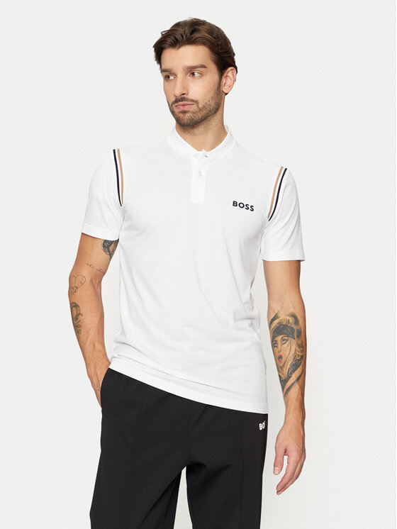 BOSS Boss Футболка Pariq 50534347 Білий Slim Fit