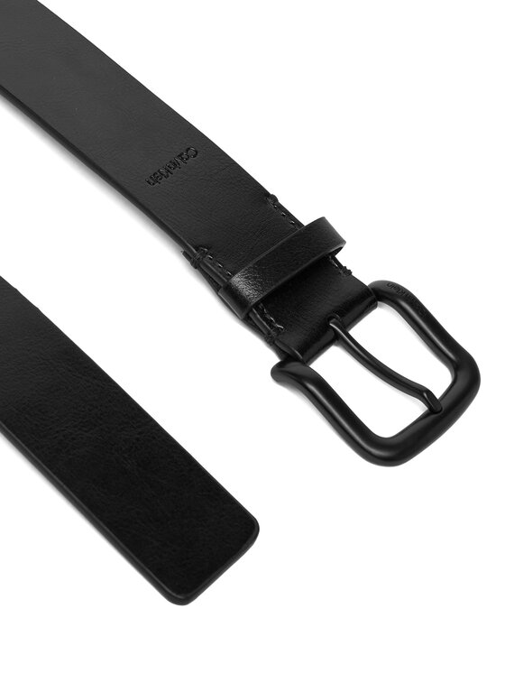Calvin Klein Vyriškas Diržas Calvin Klein Round Buckle Tumbled 35 Mm LV04D7041G Juoda